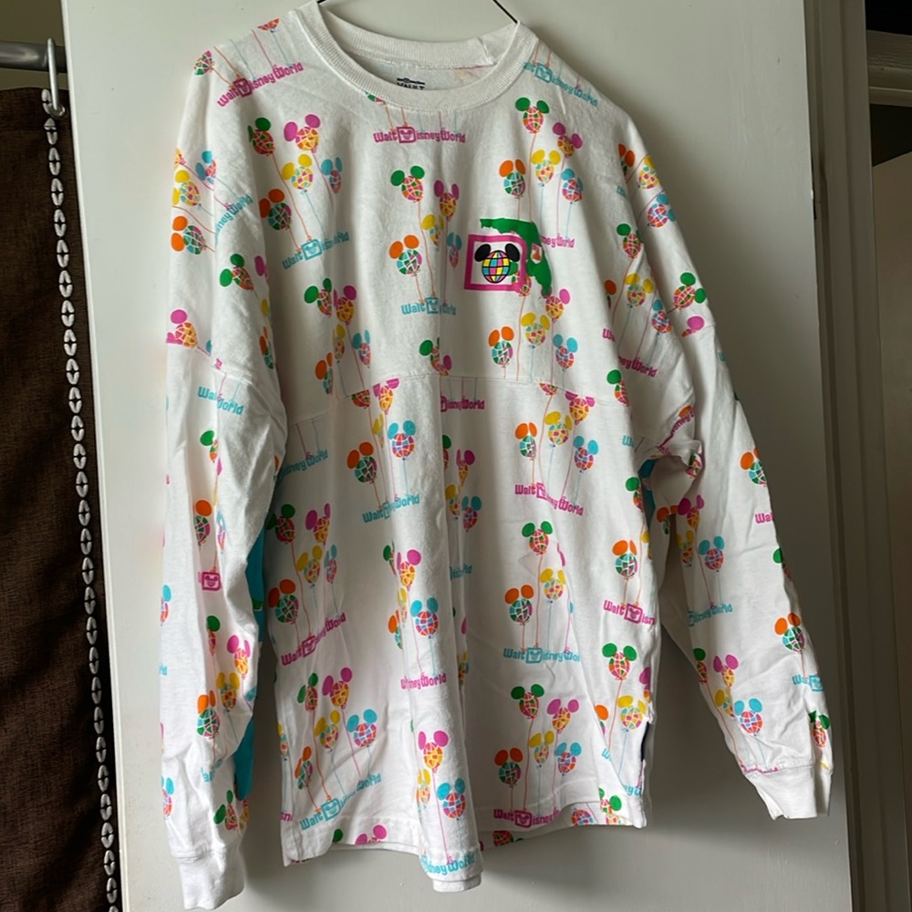 Disney Adult Spirit Jersey- Mickey Mouse Balloons